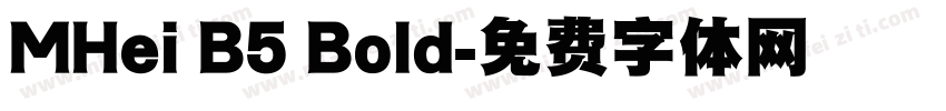 MHei B5 Bold字体转换